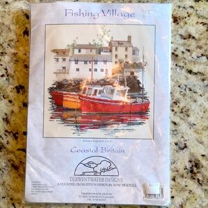 NWT Fishing Village Coastal Britain Cross Stitch Kit